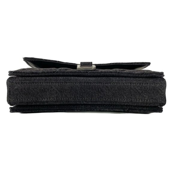 BALENCIAGA CRASH XS Chain Bag Black Dark Brown Denim - Shoulder Bag - Picture 5 of 16